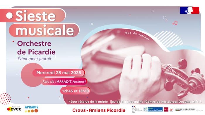 Sieste Musicale - Orchestre de Picardie 1 aff dyn sieste mai 2025