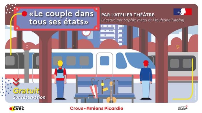 Représentations de l'atelier théâtre du Crous Dirigé par Sophie Matel et Mouhcine Kabbaj 1 aff dyn site le couple dans ts ses etats 1